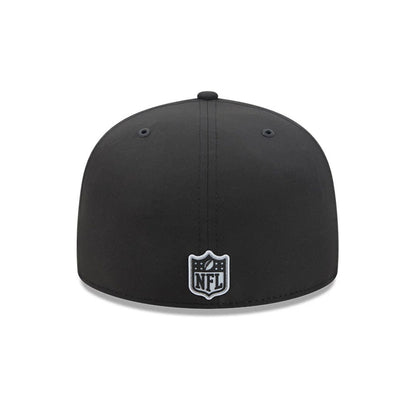 Pictured is this NFL Sideline 2026 Las Vegas Raiders 59FIFTY Fitted cap in Black. 11