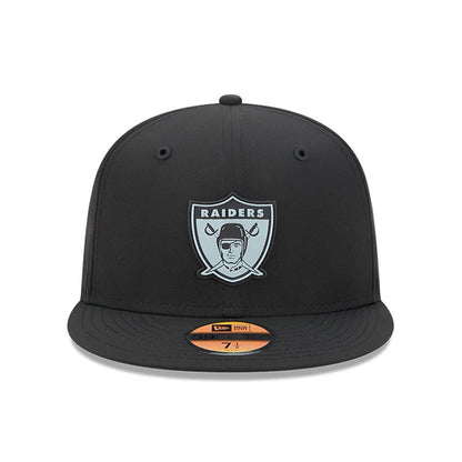 Pictured is this NFL Sideline 2026 Las Vegas Raiders 59FIFTY Fitted cap in Black. 2