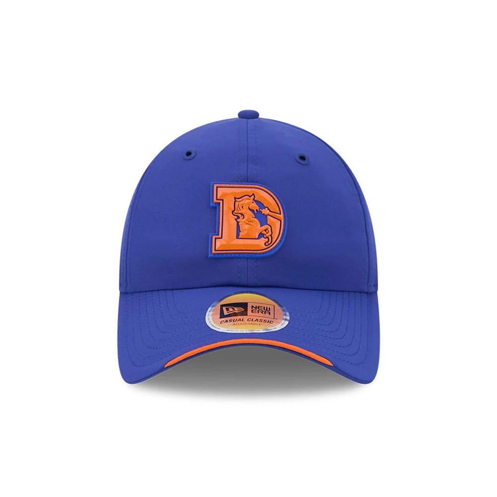 Pictured is this NFL Sideline 2026 Denver Broncos Casual Classic cap in blue. 2