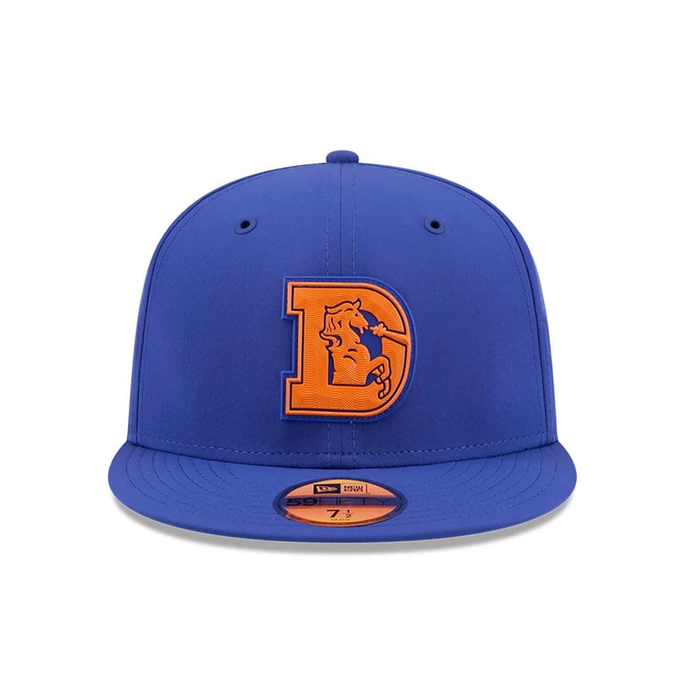 Pictured is this NFL Sideline 2026 Denver Broncos 59FIFTY Fitted cap in blue. 3