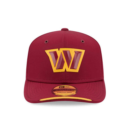 Pictured is this NFL Sideline 2026 Washington Commanders 9SEVENTY Stretch Snap cap in dark red. 2