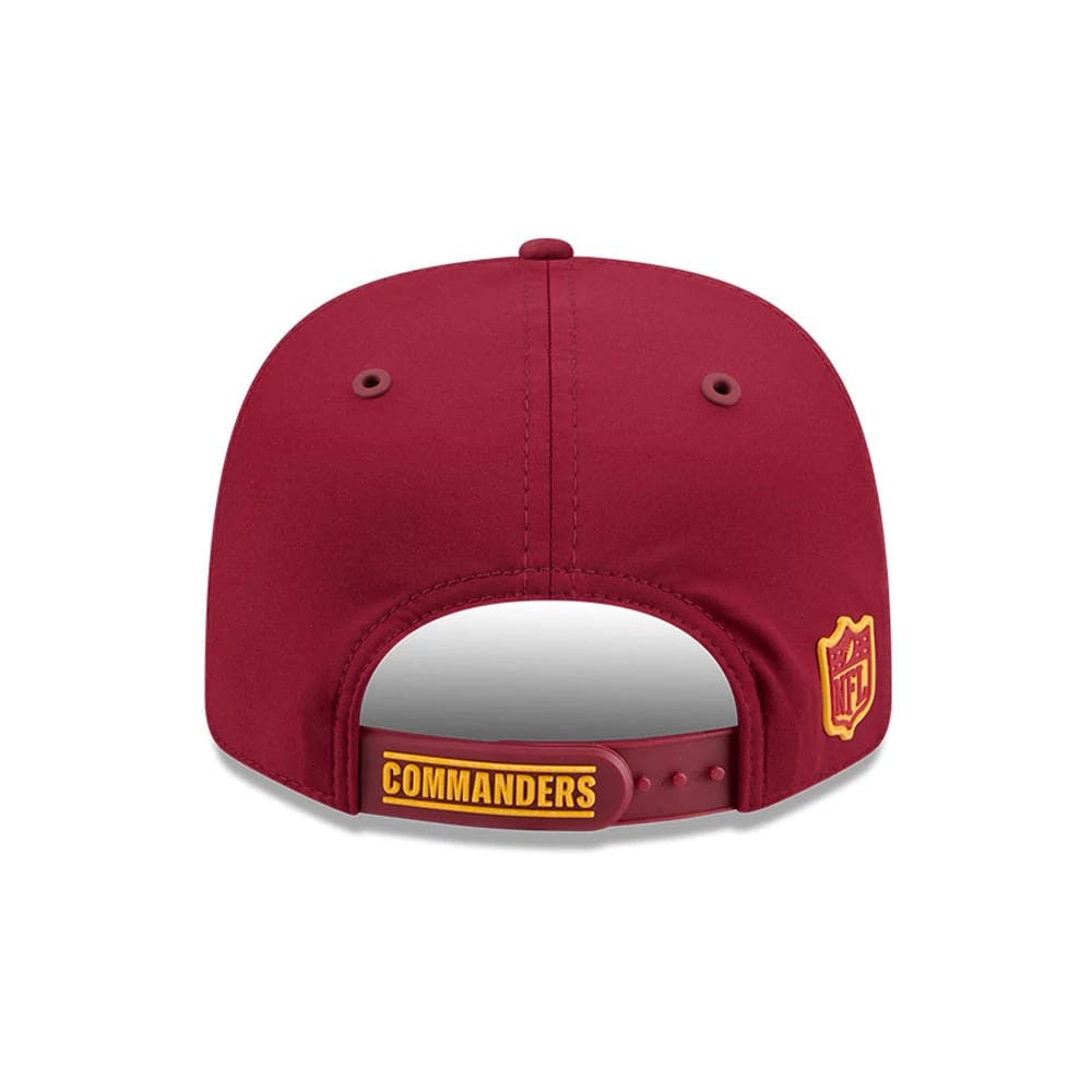 Pictured is this NFL Sideline 2026 Washington Commanders 9SEVENTY Stretch Snap cap in dark red. 5