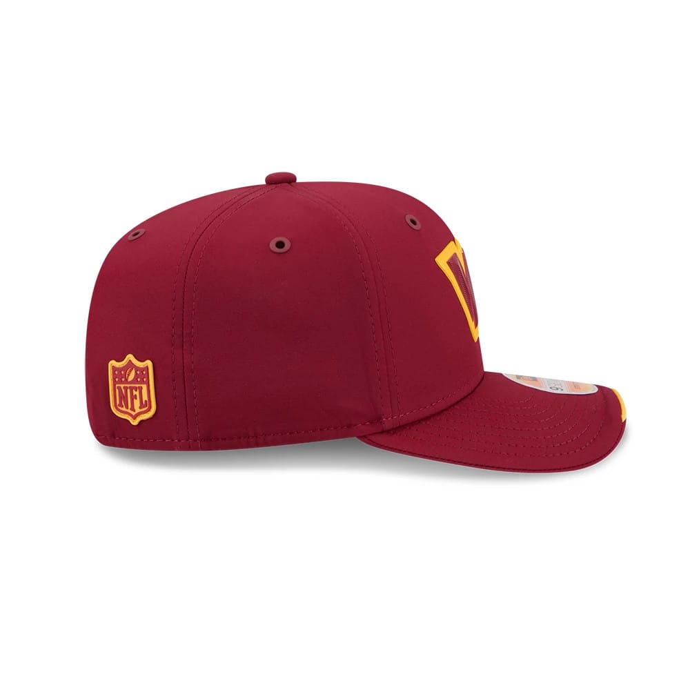 Pictured is this NFL Sideline 2026 Washington Commanders 9SEVENTY Stretch Snap cap in dark red. 6