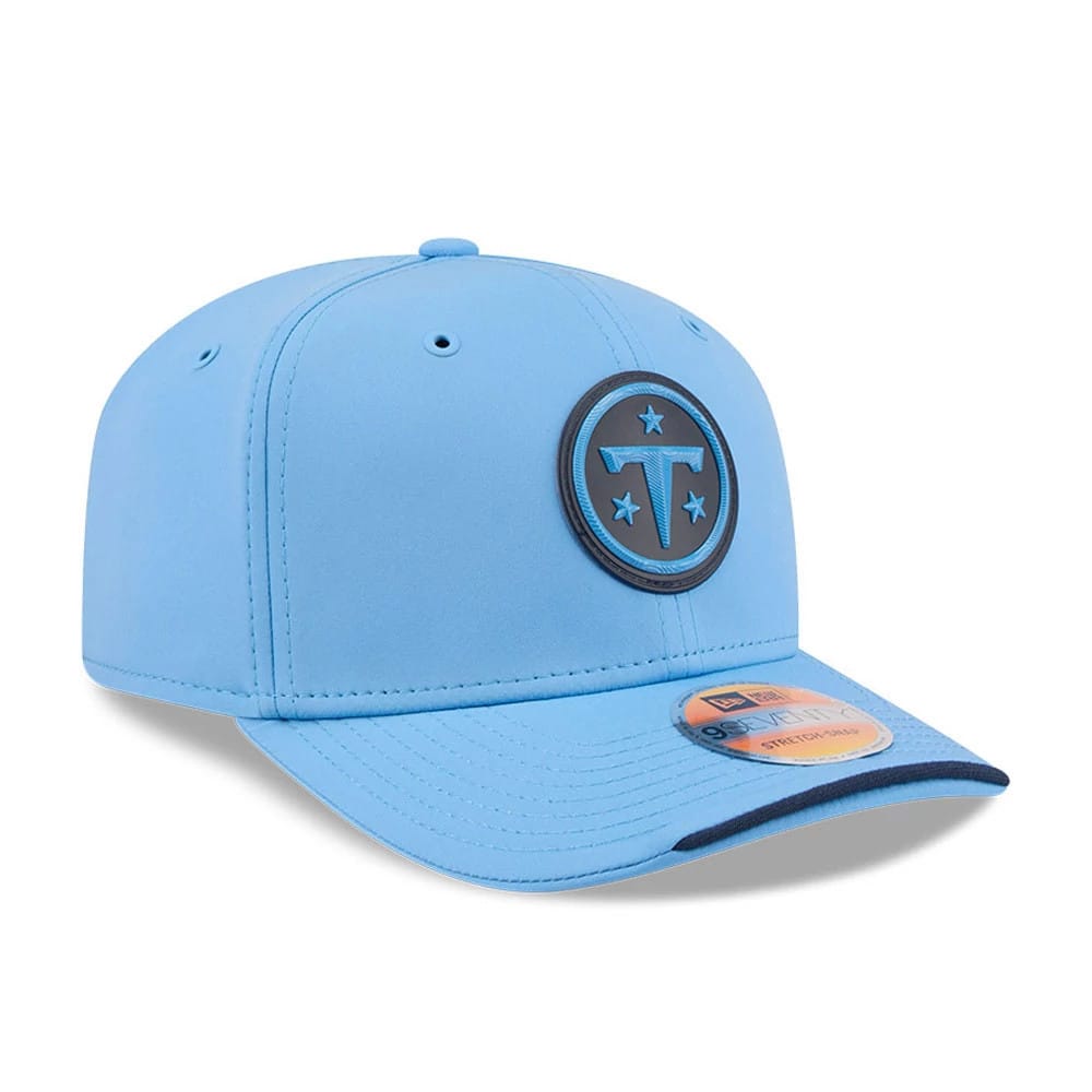 Pictured is this NFL Sideline 2026 Tennessee Titans 9SEVENTY Stretch Snap cap in pastel blue. 3
