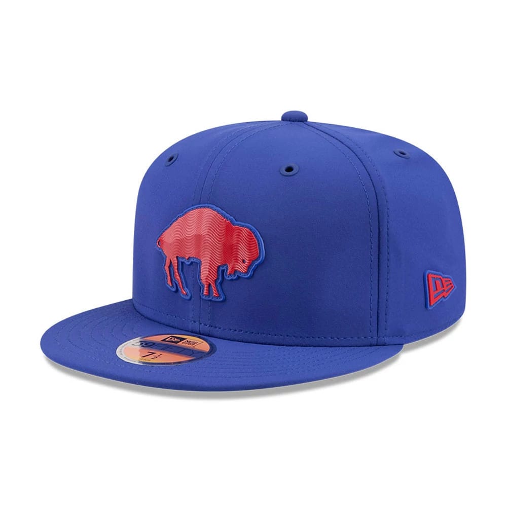 Pictured is this NFL Sideline 2026 Buffalo Bills 59FIFTY Fitted cap in blue. 1