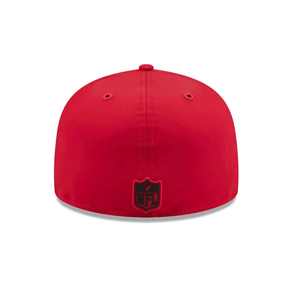 Pictured is this NFL Sideline 2026 Atlanta Falcons 59FIFTY Fitted cap in Red. 5