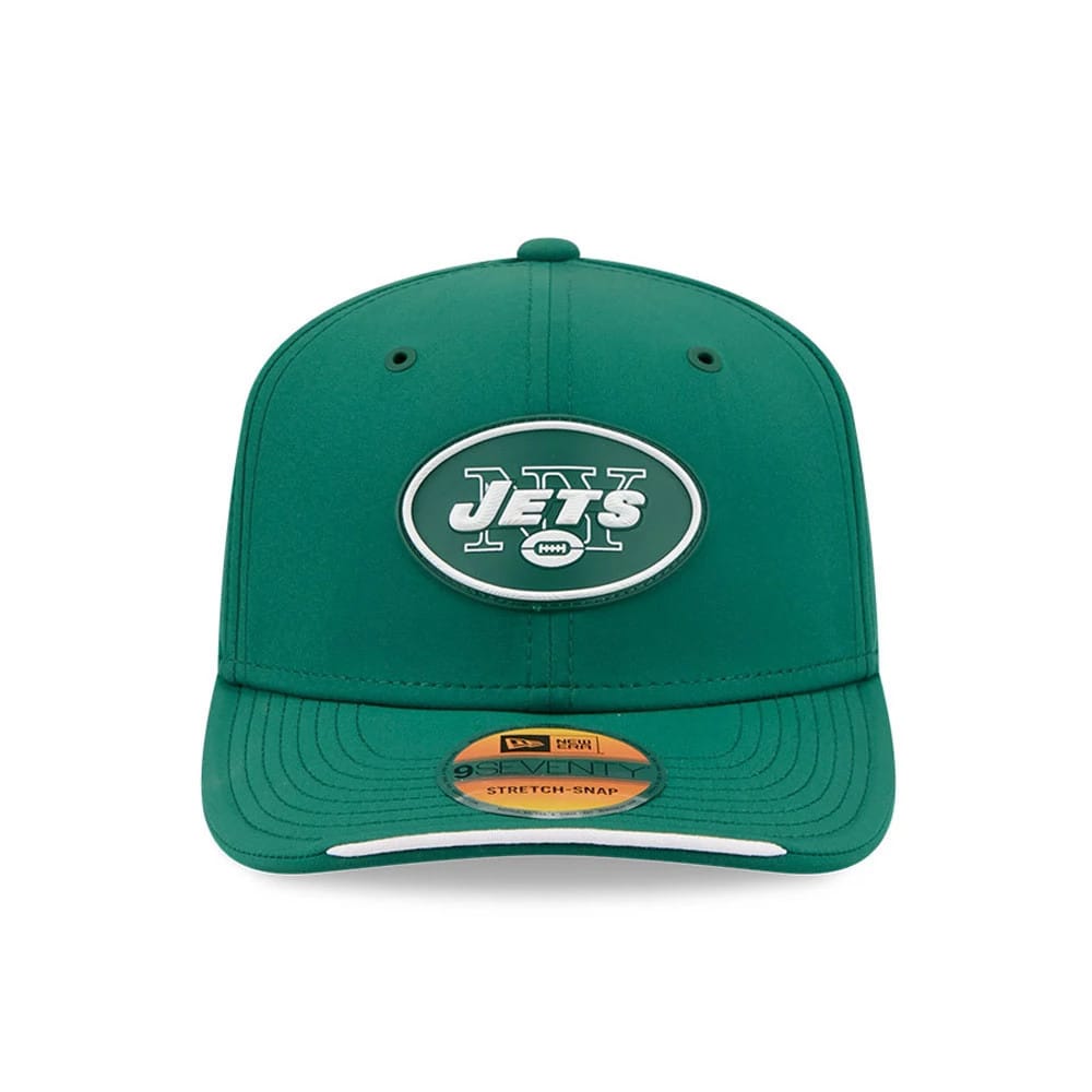 Pictured is this NFL Sideline 2026 New York Jets 9SEVENTY Stretch Snap cap in green. 5