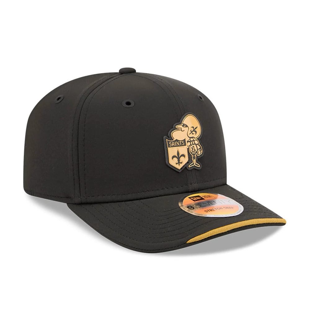 Pictured is this NFL Sideline 2026 New Orleans Saints 9SEVENTY Stretch Snap cap in black. 3