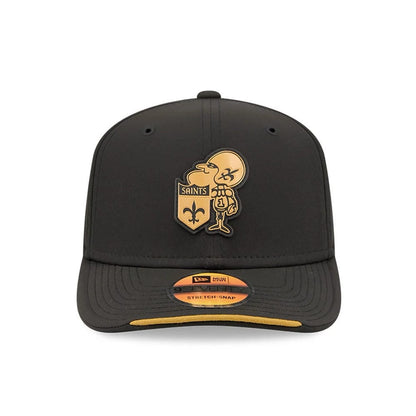 Pictured is this NFL Sideline 2026 New Orleans Saints 9SEVENTY Stretch Snap cap in black. 2