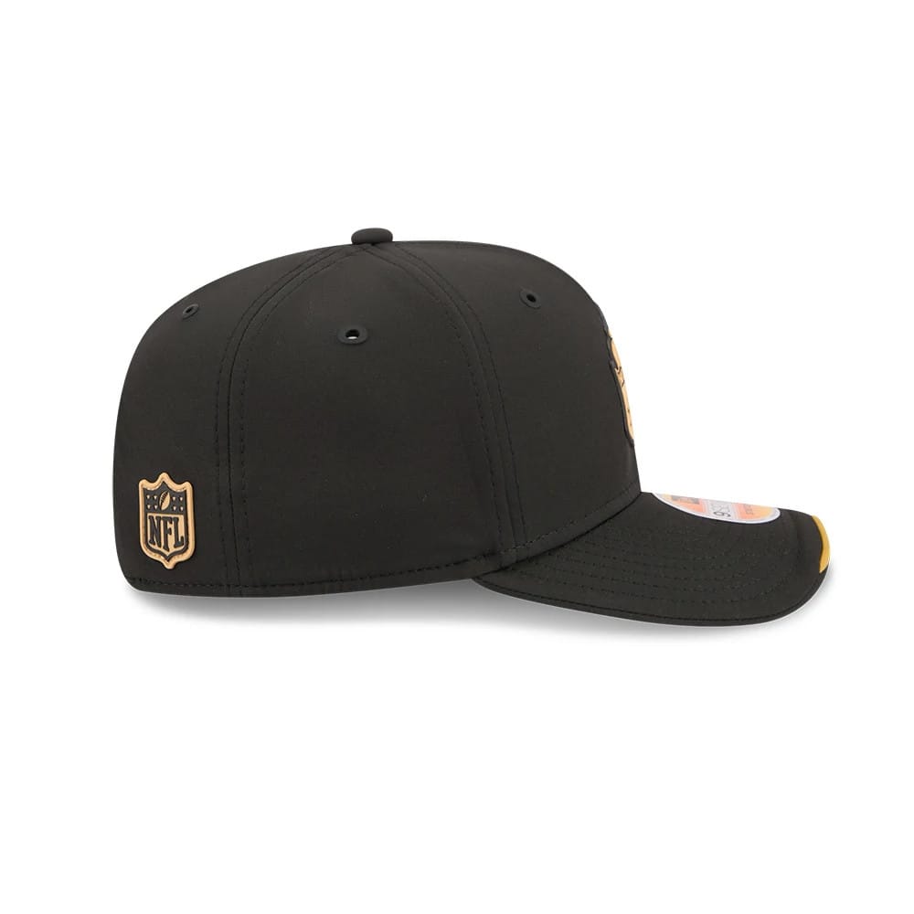 Pictured is this NFL Sideline 2026 New Orleans Saints 9SEVENTY Stretch Snap cap in black. 4