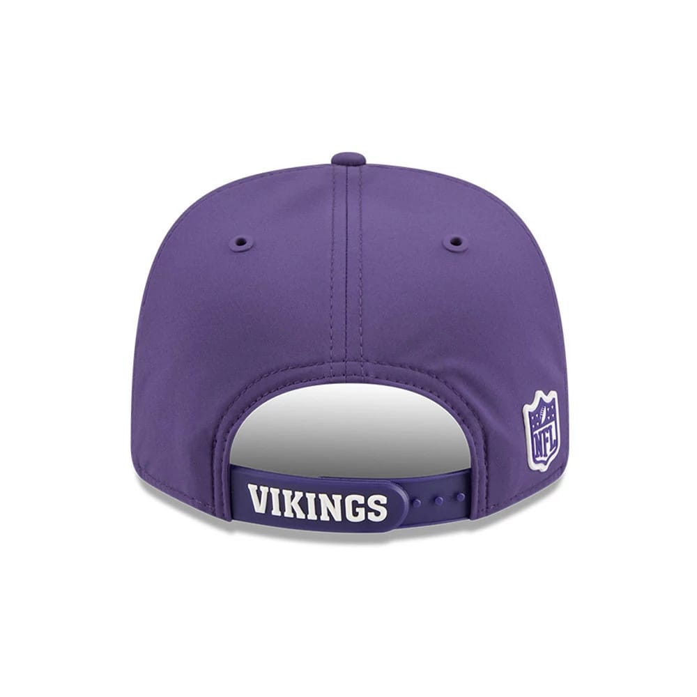 Pictured is this NFL Sideline 2026 Minnesota Vikings 9SEVENTY Stretch Snap cap in purple. 5