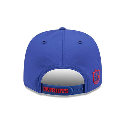 Pictured is this NFL Sideline 2026 New England Patriots 9SEVENTY Stretch Snap cap in blue. 5
