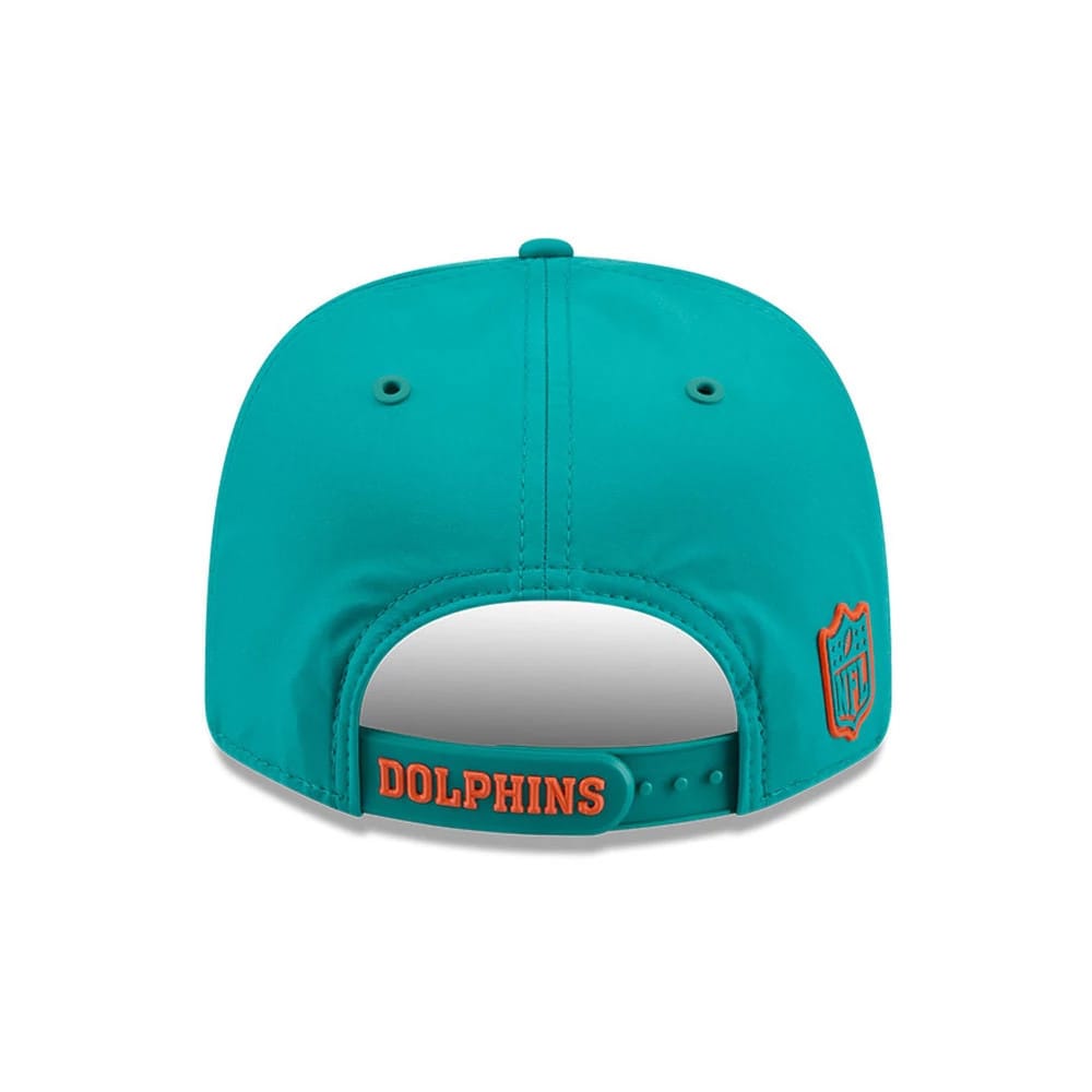 Pictured is this NFL Sideline 2026 Miami Dolphins 9SEVENTY Stretch Snap cap in turquoise. 5