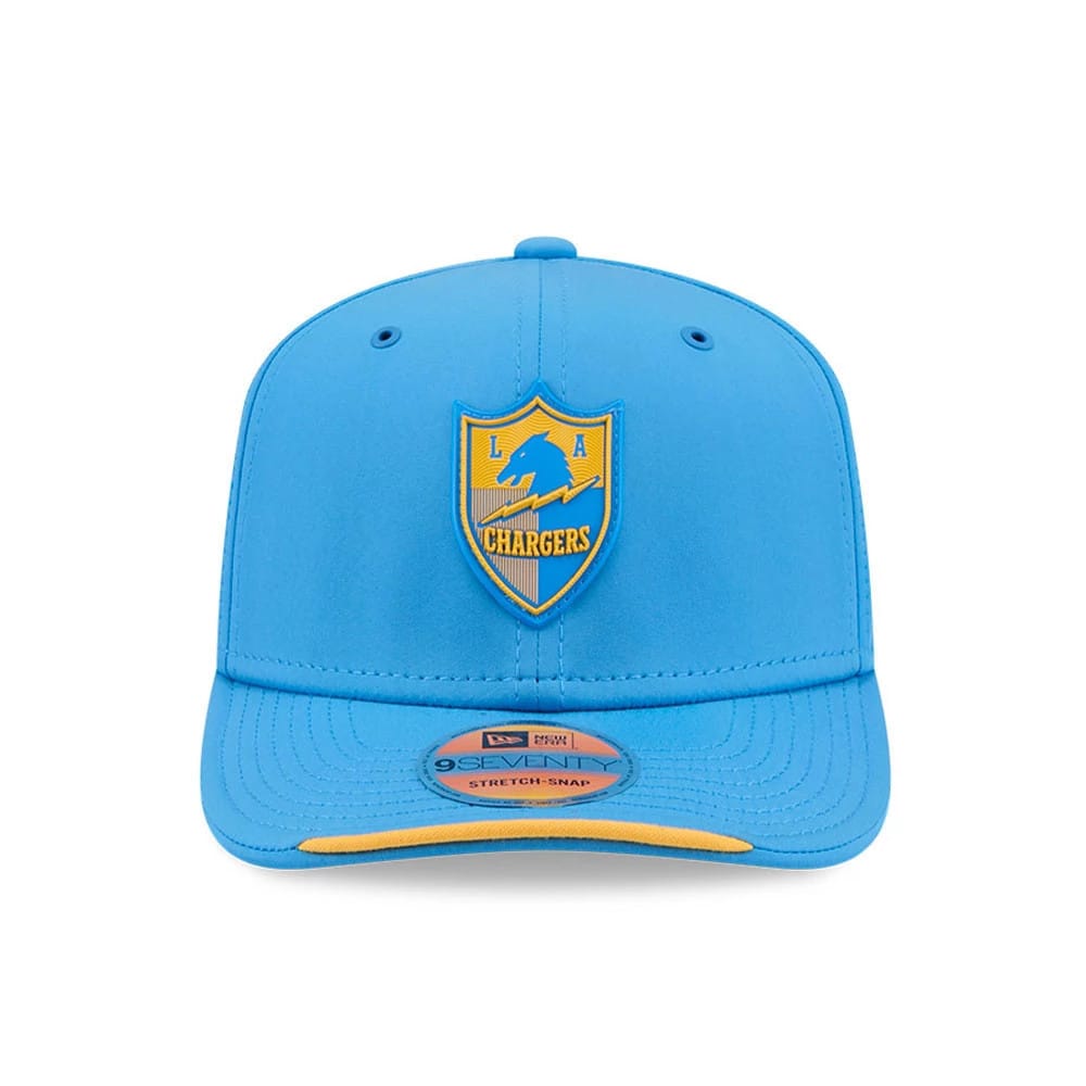 Pictured is this NFL Sideline 2026 LA Chargers 9SEVENTY Stretch Snap cap in blue. 2