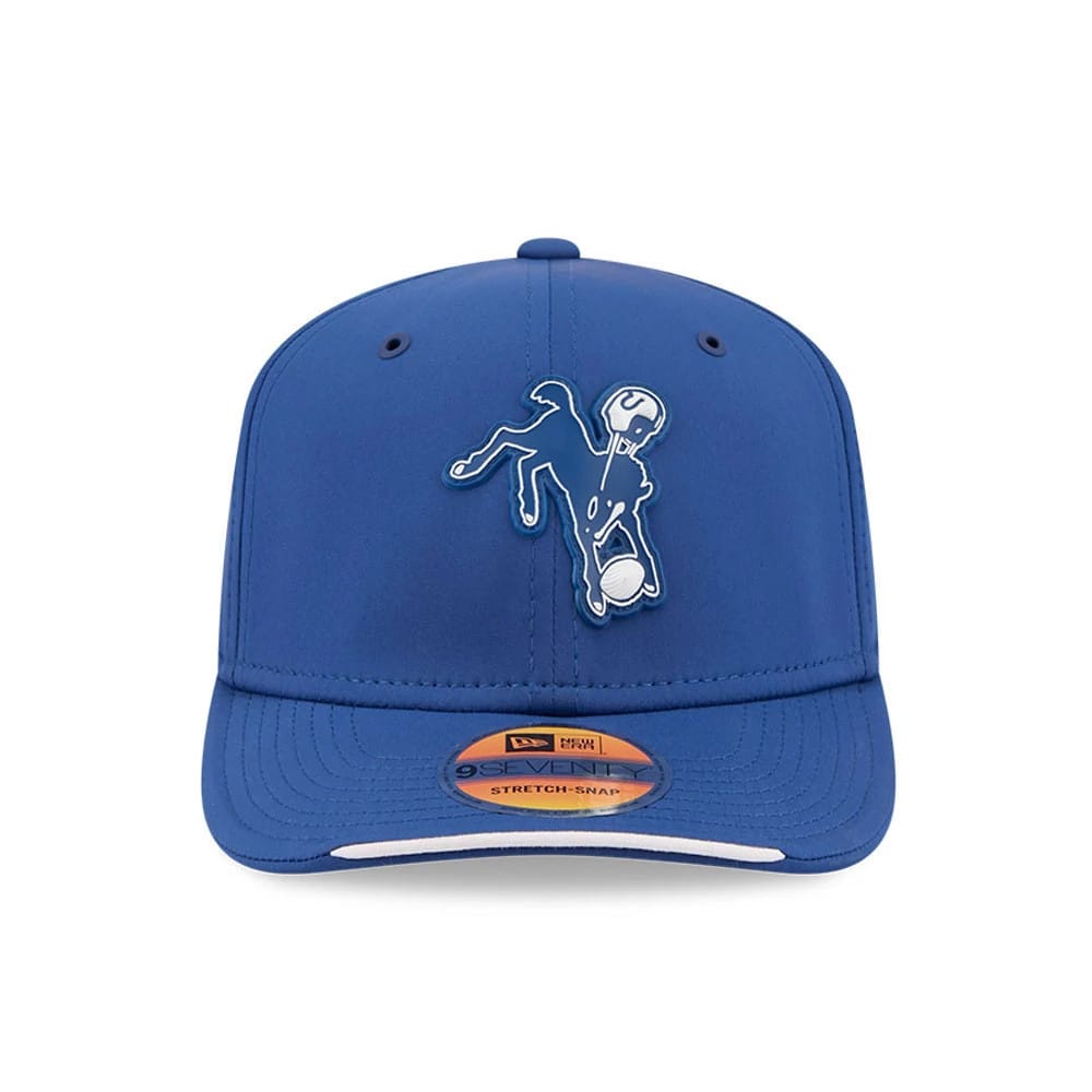 Pictured is this NFL Sideline 2026 Indianapolis Colts 9SEVENTY Stretch Snap cap in blue. 2