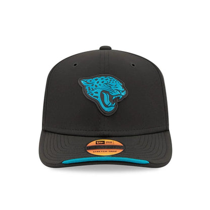 Pictured is this NFL Sideline 2026 Jacksonville Jaguars 9SEVENTY Stretch Snap cap in black. 2