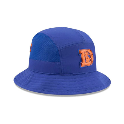 Pictured is this NFL Sideline 2026 Denver Broncos Stretch Bucket cap in blue. 3