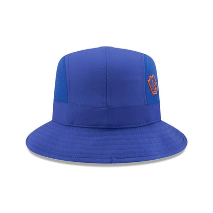 Pictured is this NFL Sideline 2026 Denver Broncos Stretch Bucket cap in blue. 4