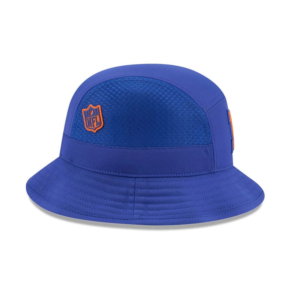 Pictured is this NFL Sideline 2026 Denver Broncos Stretch Bucket cap in blue. 6