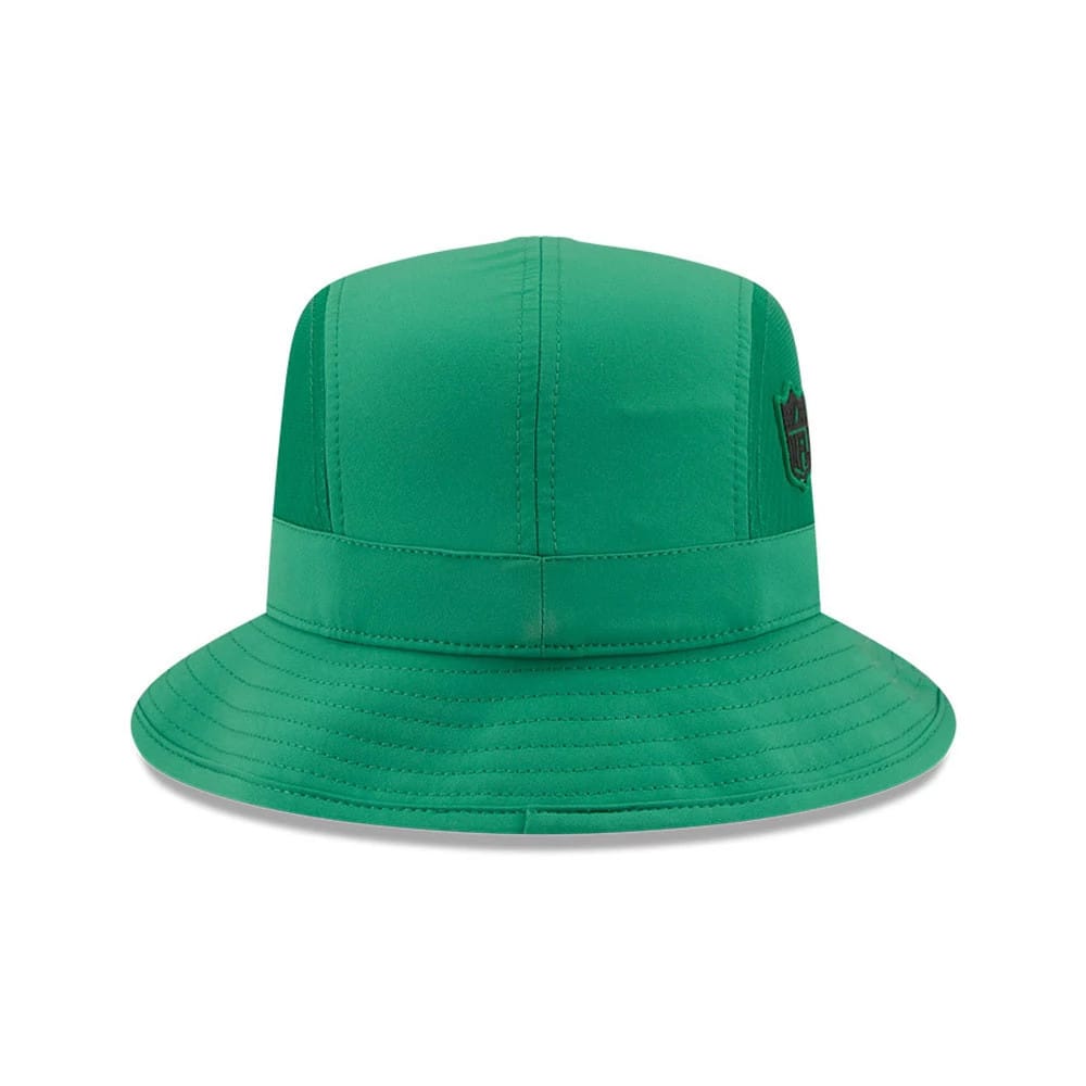 Pictured is this NFL Sideline 2026 Philadelphia Eagles Stretch Bucket cap in Green. 5