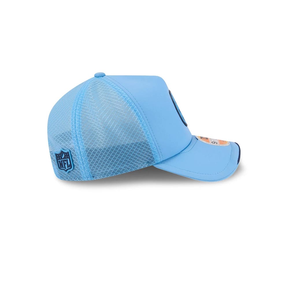 Pictured is this NFL Sideline 2026 Tennessee Titans 9FORTY Apex cap in pastel blue. 5
