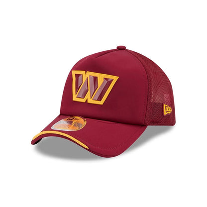 Pictured is this NFL Sideline 2026 Washington Commanders 9FORTY Apex cap in dark red. 1