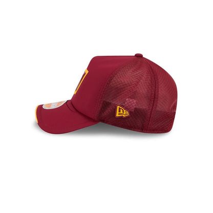 Pictured is this NFL Sideline 2026 Washington Commanders 9FORTY Apex cap in dark red. 4