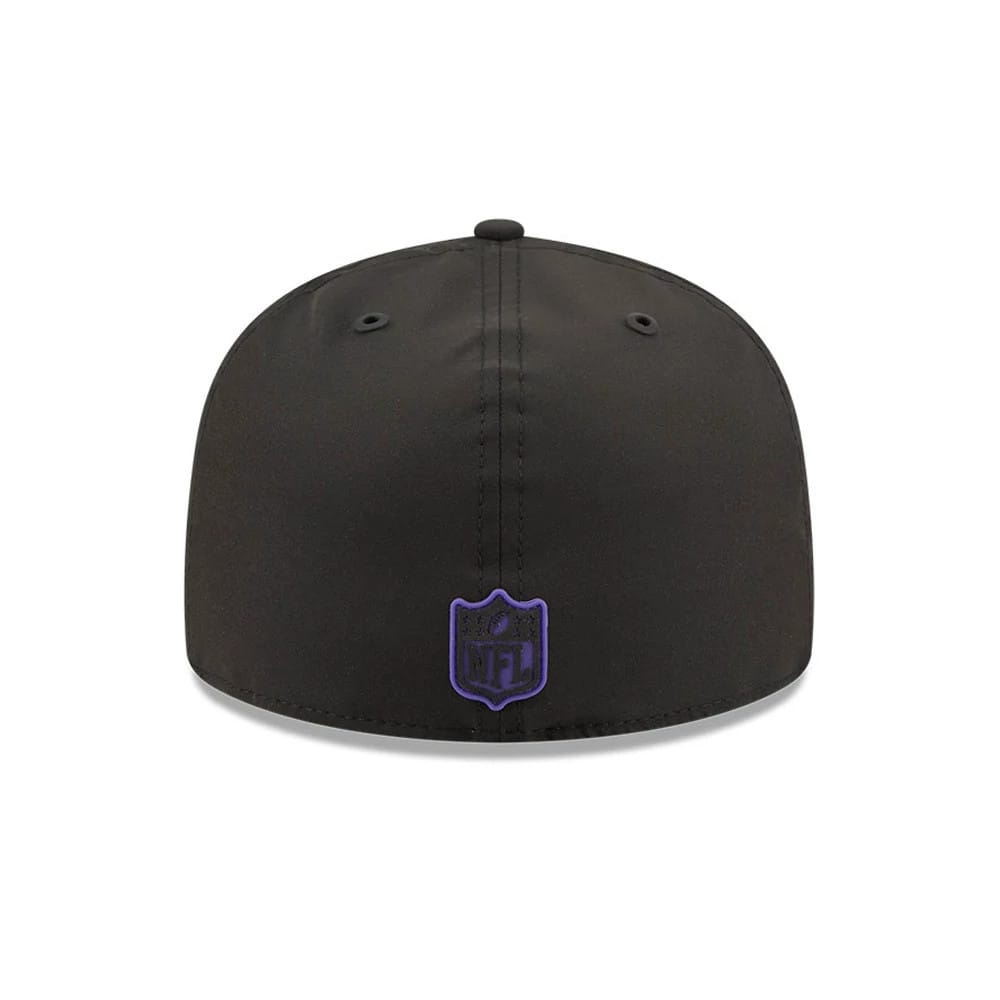 Pictured is this NFL Sideline 2026 Baltimore Ravens 59FIFTY Fitted cap in black. 5