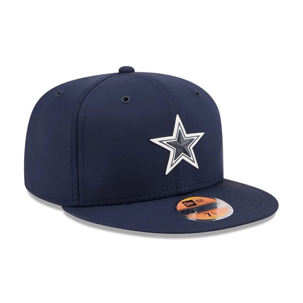 Pictured is this NFL Sideline 2026 Dallas Cowboys 59FIFTY Fitted cap in dark blue. 3