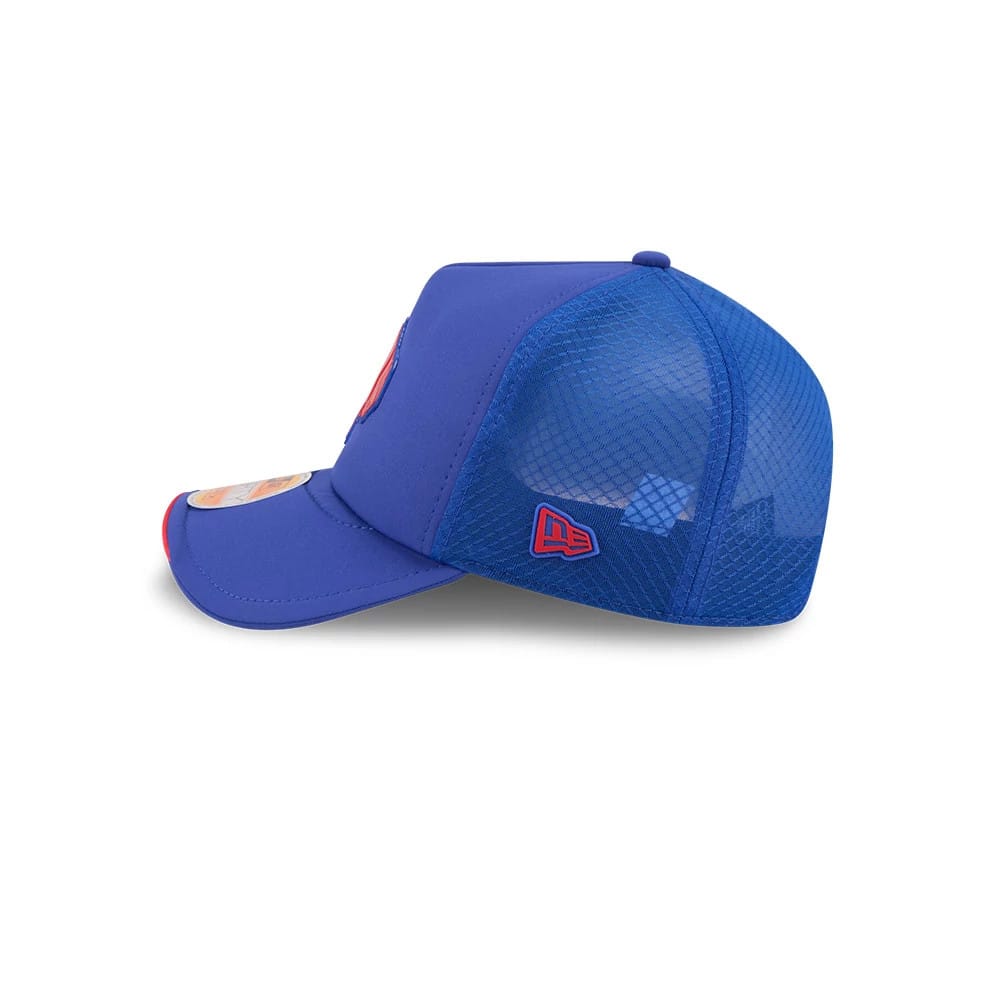 Pictured is this NFL Sideline 2026 Buffalo Bills 9FORTY Apex cap in blue. 5