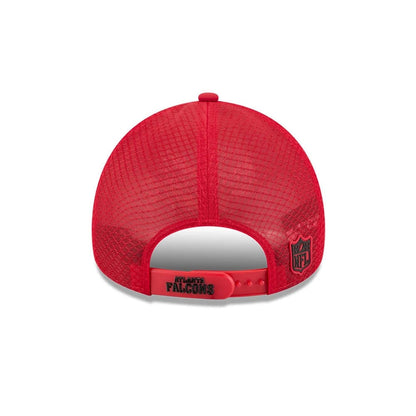 Pictured is this NFL Sideline 2026 Atlanta Falcons 9FORTY Apex cap in Red. 4