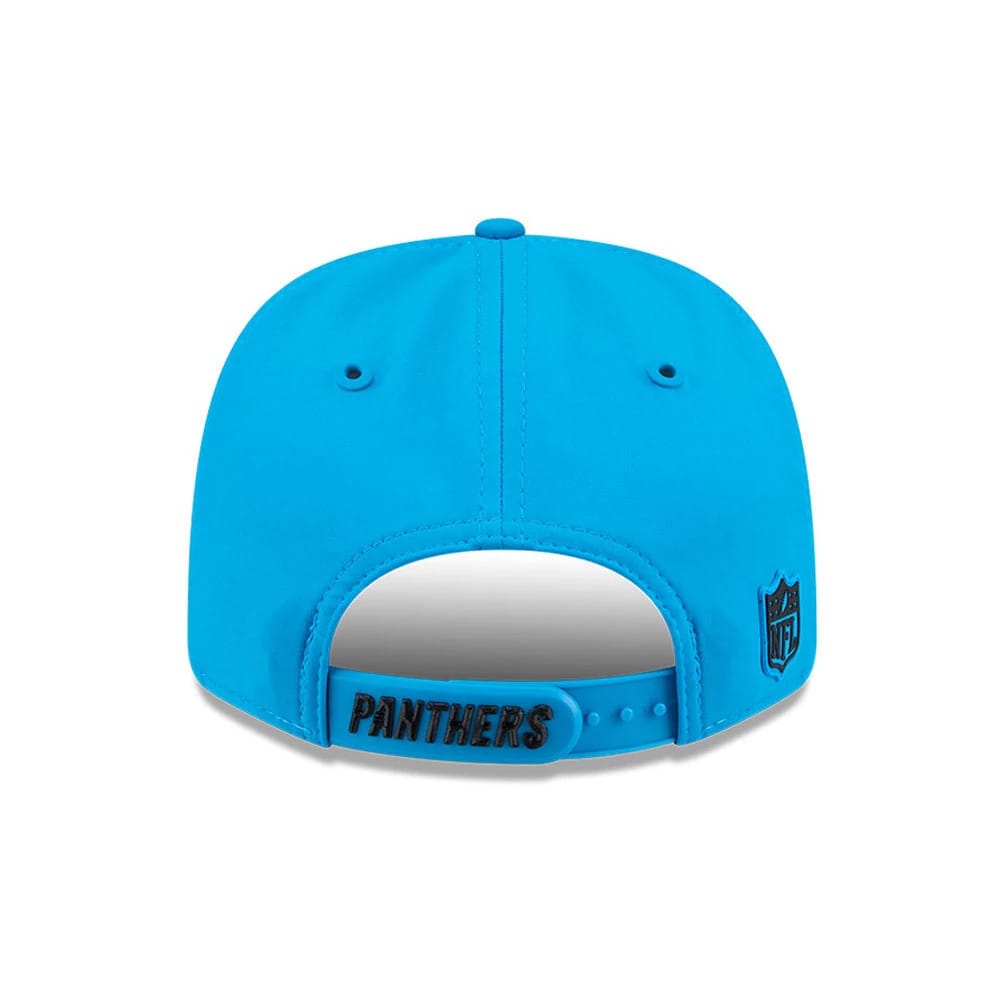 Pictured is this NFL Sideline 2026 Carolina Panthers 9SEVENTY Stretch Snap cap in blue. 5
