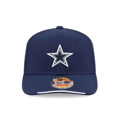 Pictured is this NFL Sideline 2026 Dallas Cowboys 9SEVENTY Stretch Snap cap in dark blue. 2