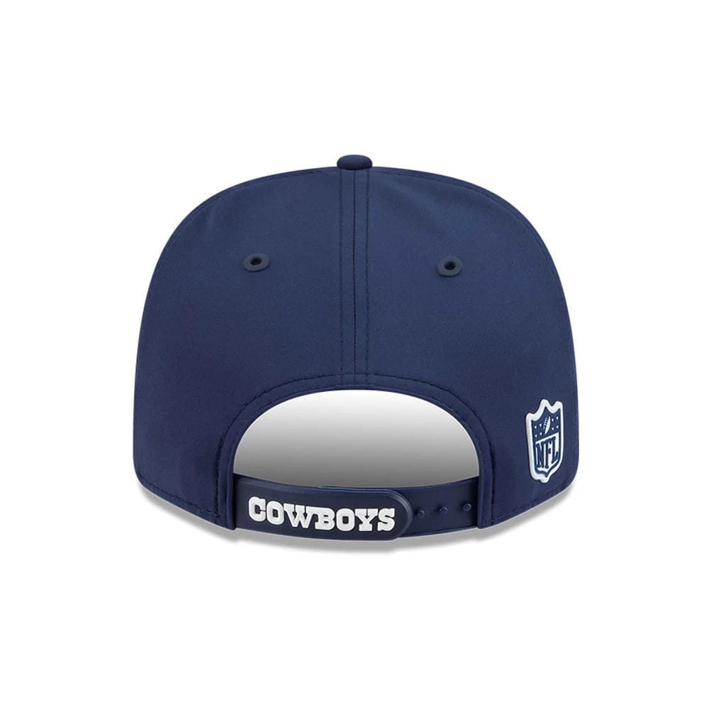 Pictured is this NFL Sideline 2026 Dallas Cowboys 9SEVENTY Stretch Snap cap in dark blue. 5