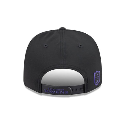 Pictured is this NFL Sideline 2026 Baltimore Ravens 9SEVENTY Stretch Snap cap in black. 6
