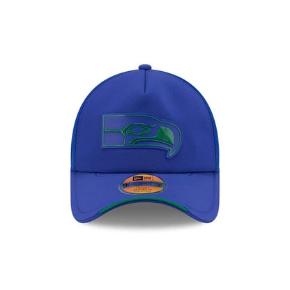 Pictured is this NFL Sideline 2026 Seattle Seahawks 9FORTY Apex cap in blue. 2