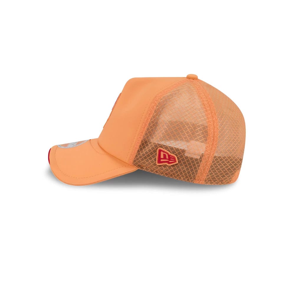 Pictured is this NFL Sideline 2026 Tampa Bay Buccaneers 9FORTY Apex cap in orange. 4