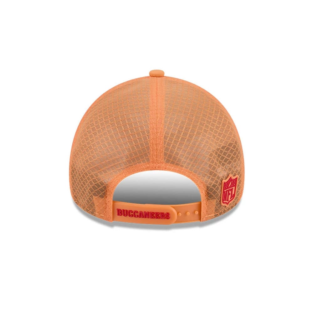 Pictured is this NFL Sideline 2026 Tampa Bay Buccaneers 9FORTY Apex cap in orange. 6