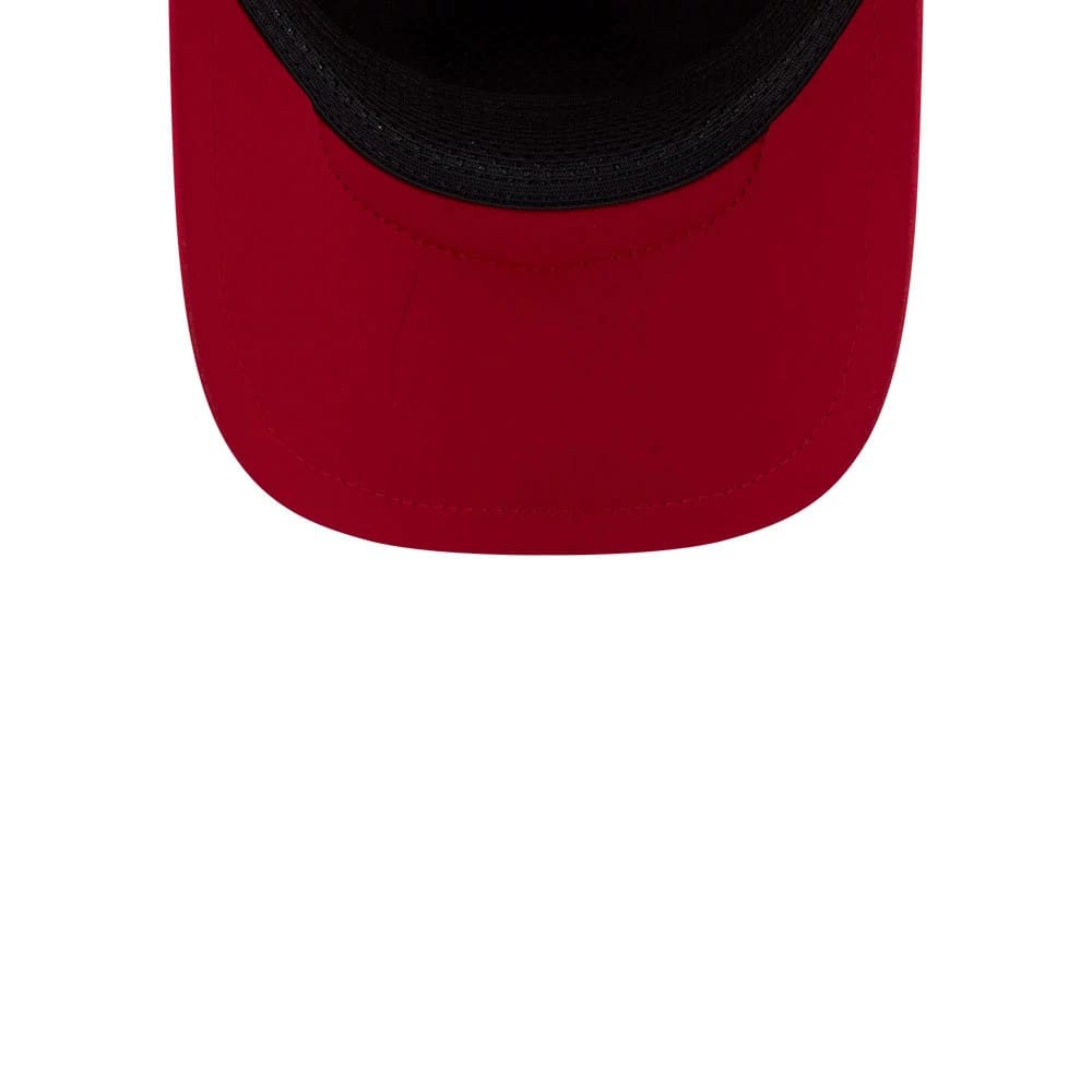 Pictured is this NFL Sideline 2026 San Francisco 49ers 9FORTY Apex cap in red. 7