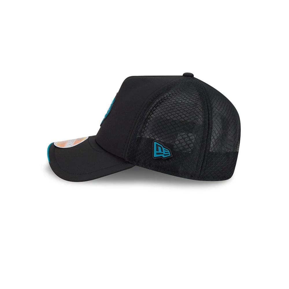Pictured is this NFL Sideline 2026 Jacksonville Jaguars 9FORTY Apex cap in black. 5