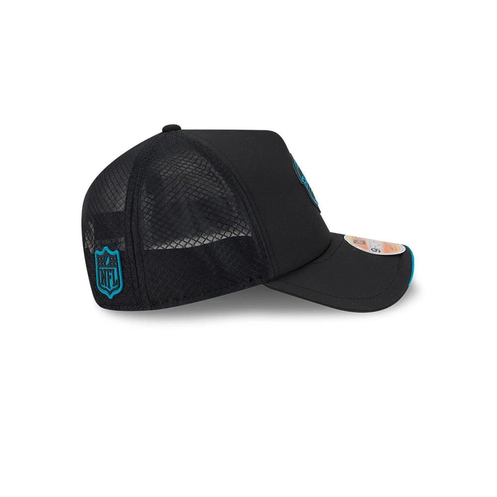 Pictured is this NFL Sideline 2026 Jacksonville Jaguars 9FORTY Apex cap in black. 6