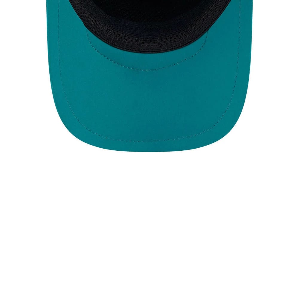 Pictured is this NFL Sideline 2026 Miami Dolphins 9FORTY Apex cap in turquoise. 7