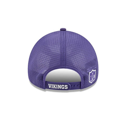 Pictured is this NFL Sideline 2026 Minnesota Vikings 9FORTY Apex cap in purple. 4