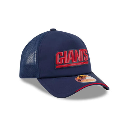 Pictured is this NFL Sideline 2026 New York Giants 9FORTY Apex cap in dark blue. 4