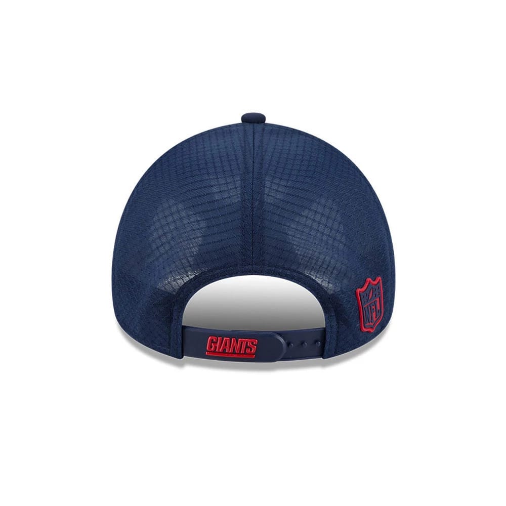 Pictured is this NFL Sideline 2026 New York Giants 9FORTY Apex cap in dark blue. 5