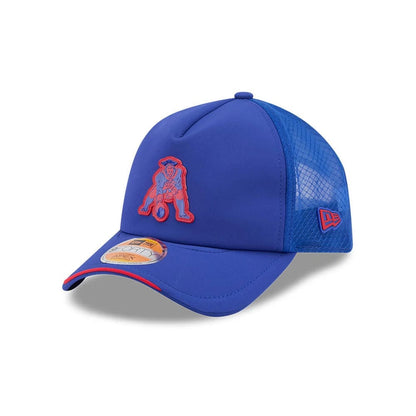 Pictured is this NFL Sideline 2026 New England Patriots 9FORTY Apex cap in blue. 1