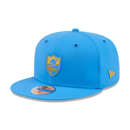 Pictured is this NFL Sideline 2026 LA Chargers 59FIFTY Fitted cap in blue. 1