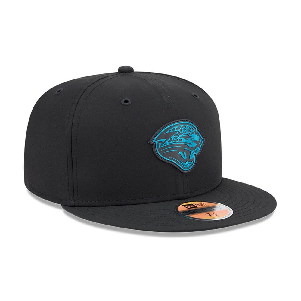 Pictured is this NFL Sideline 2026 Jacksonville Jaguars 59FIFTY Fitted cap in black. 3