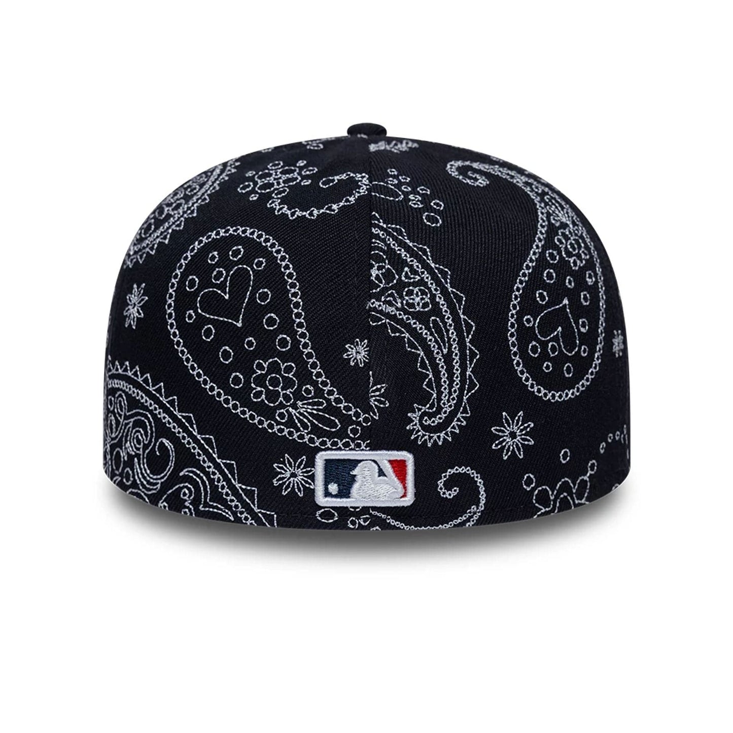 Pictured is this MLB All Over Paisley New York Yankees Low Profile 59FIFTY Fitted cap in navy. 4