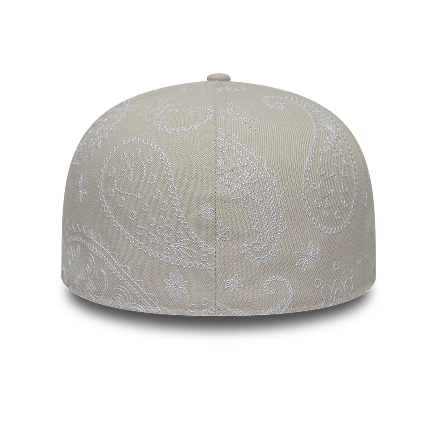 Pictured is this New Era All Over Paisley Low Profile 59FIFTY Fitted cap in Cream. 4